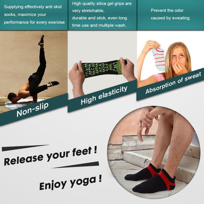 Men's Non-Slip Yoga Socks, Anti-Skid Pilates, Barre, Bikram Fitness Hospital Slipper Socks with Grips