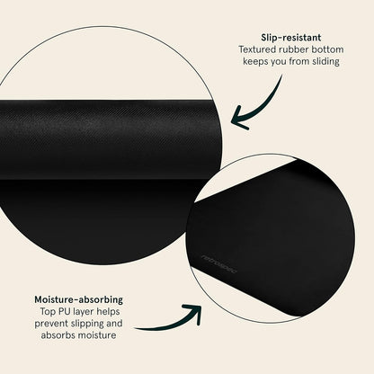 Laguna 5mm Yoga Mat - Fitness Mat for Women, Men & Children, Slip-Resistant and Moisture Absorbing Exercise Mat for Home, Pilates, Yoga and Floor Workouts