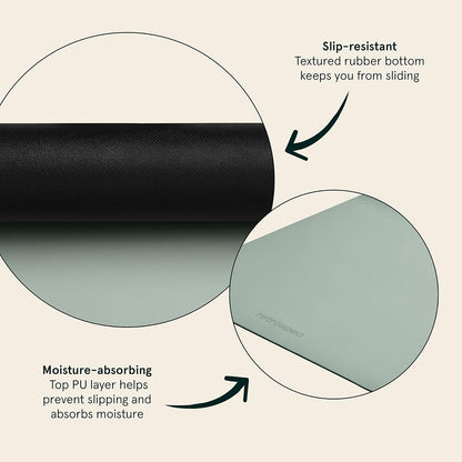 Laguna 5mm Yoga Mat - Fitness Mat for Women, Men & Children, Slip-Resistant and Moisture Absorbing Exercise Mat for Home, Pilates, Yoga and Floor Workouts