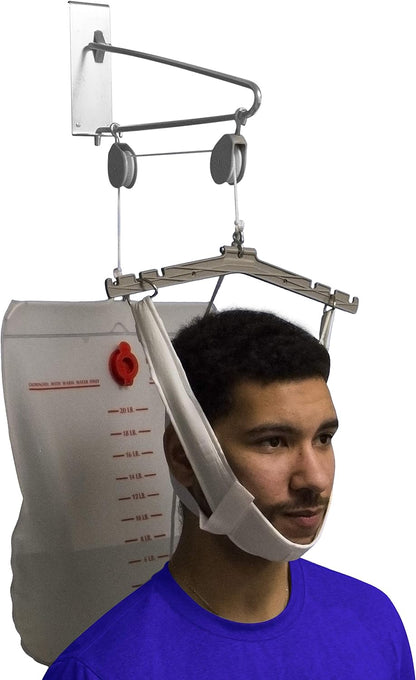 Cervical Traction Kit, Neck Pain Relief, Vertebrae Disk Herniation, Complete Over Door Setup