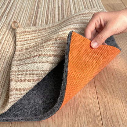 3 x 5 Ft Rug Pad Non-Slip, 1/4" Thick, Rug Gripper for Hardwood Floors, Felt and Natural Rubber Backing, Dual Surface, Cushioned Pads, Keep Carpets in Place, Protective Padding Under Area Rugs
