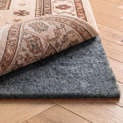 3 x 5 Ft Rug Pad Non-Slip, 1/4" Thick, Rug Gripper for Hardwood Floors, Felt and Natural Rubber Backing, Dual Surface, Cushioned Pads, Keep Carpets in Place, Protective Padding Under Area Rugs