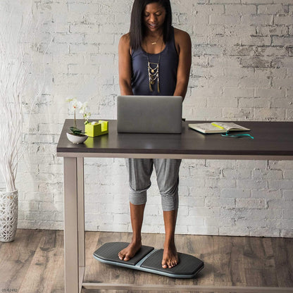 Evolve Balance Board Standing Desk, Anti Fatigue Wobble Board for Home Office, Physical Therapy, Exercise Equipment, Stability Rocker for Constant Movement, Increase Focus, Floor Mat Alternative