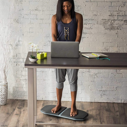 Evolve Balance Board Standing Desk, Anti Fatigue Wobble Board for Home Office, Physical Therapy, Exercise Equipment, Stability Rocker for Constant Movement, Increase Focus, Floor Mat Alternative
