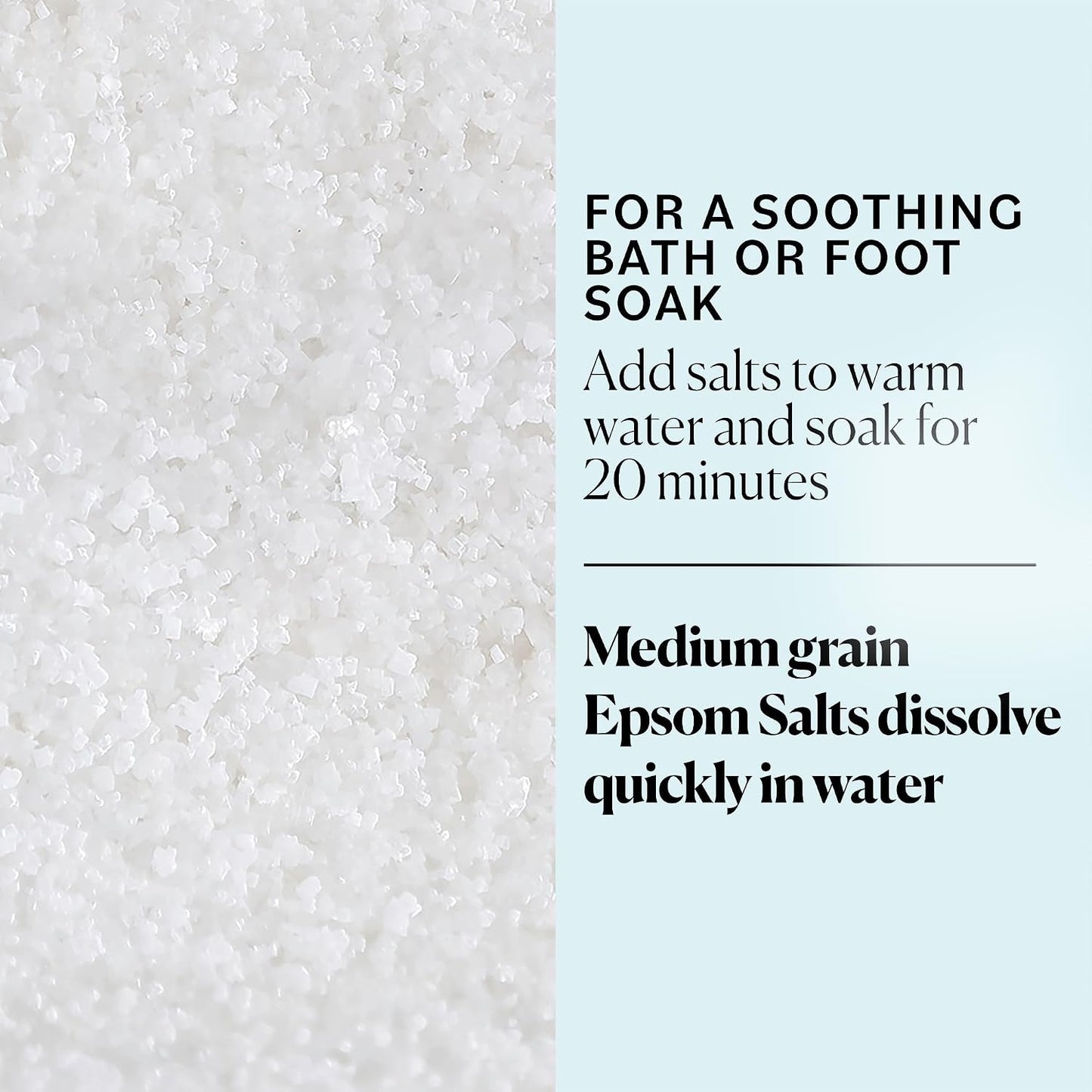 Epsom Salt Bath Soak 5 lbs, Magnesium Sulfate USP, Unscented