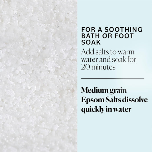 Epsom Salt Bath Soak 5 lbs, Magnesium Sulfate USP, Unscented