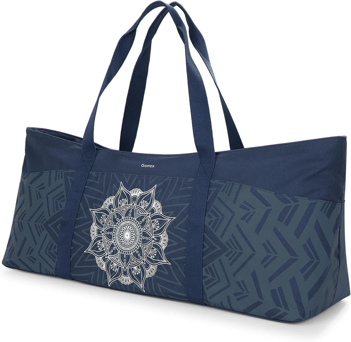 Yoga Mat Bag, Extra Canvas Gym Bag with Waterproof Pocket Metal Zipper, Fits Mat & Blocks, Stylish Yoga Mat Carrier for Women, Ideal for Yoga, Pilates, Workout, Travel