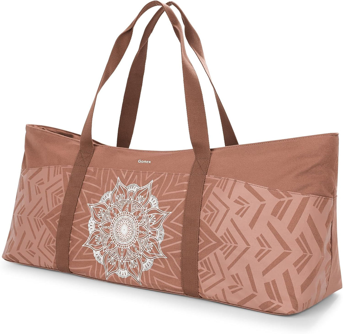 Yoga Mat Bag, Extra Canvas Gym Bag with Waterproof Pocket Metal Zipper, Fits Mat & Blocks, Stylish Yoga Mat Carrier for Women, Ideal for Yoga, Pilates, Workout, Travel