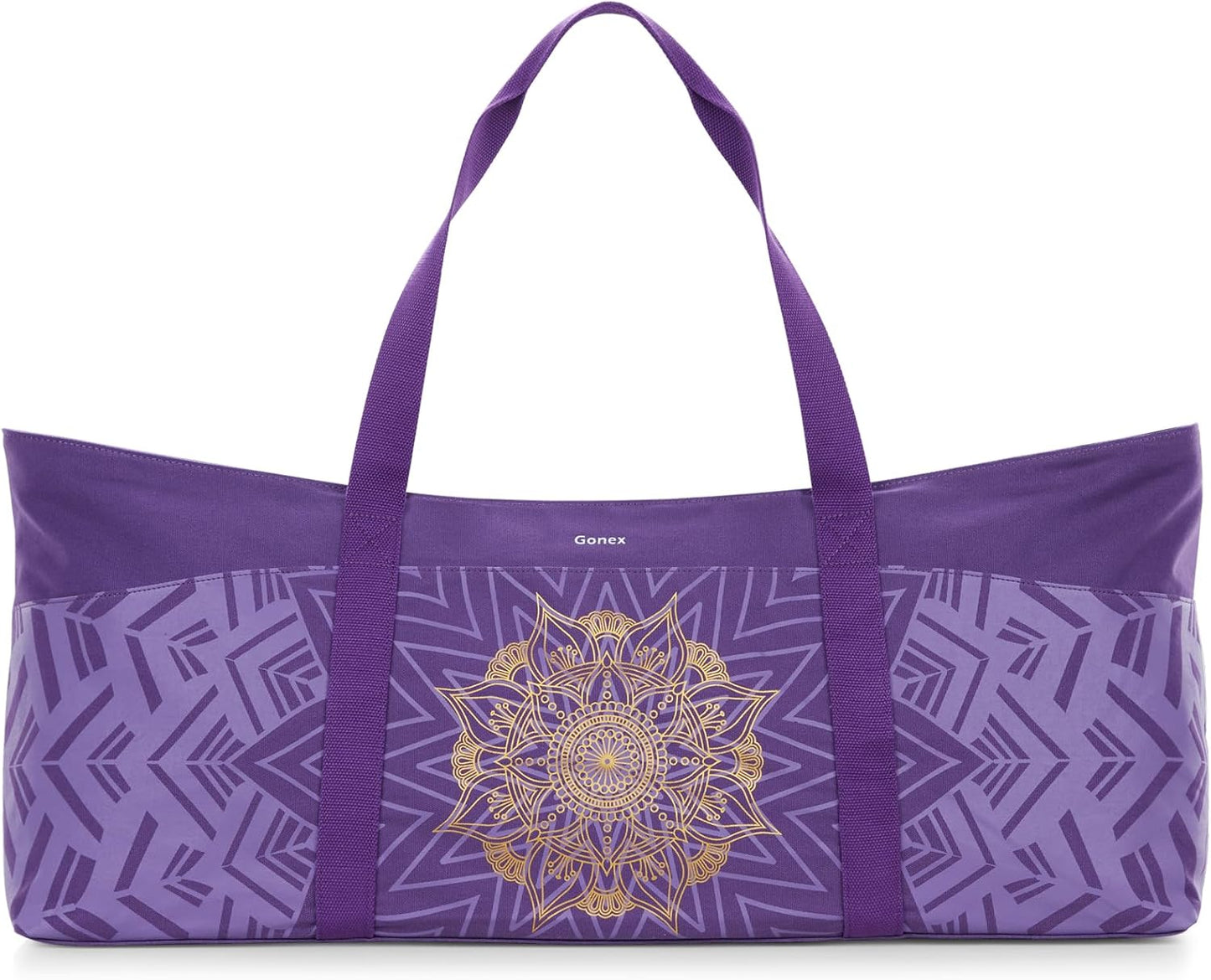 Yoga Mat Bag, Extra Canvas Gym Bag with Waterproof Pocket Metal Zipper, Fits Mat & Blocks, Stylish Yoga Mat Carrier for Women, Ideal for Yoga, Pilates, Workout, Travel