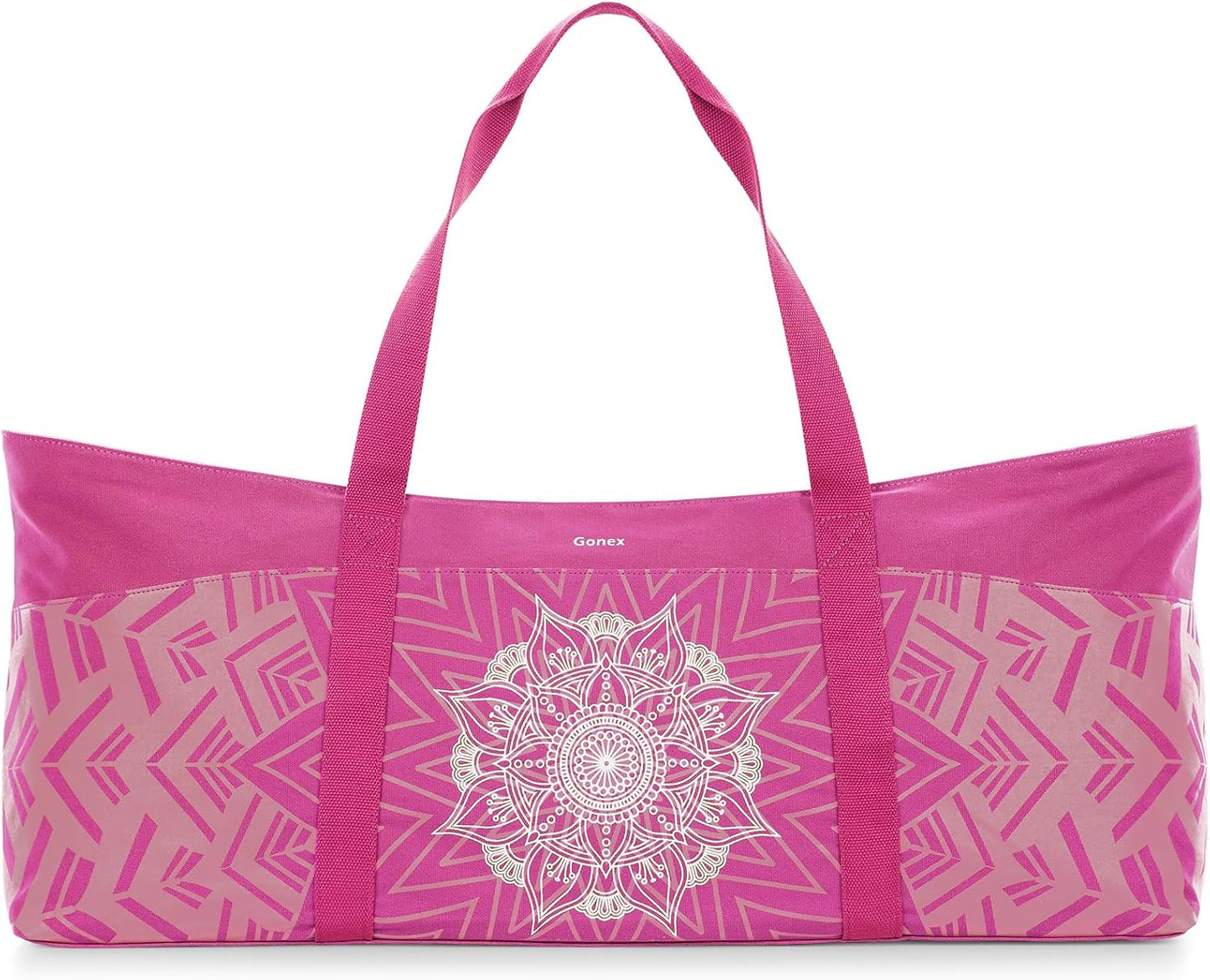 Yoga Mat Bag, Extra Canvas Gym Bag with Waterproof Pocket Metal Zipper, Fits Mat & Blocks, Stylish Yoga Mat Carrier for Women, Ideal for Yoga, Pilates, Workout, Travel