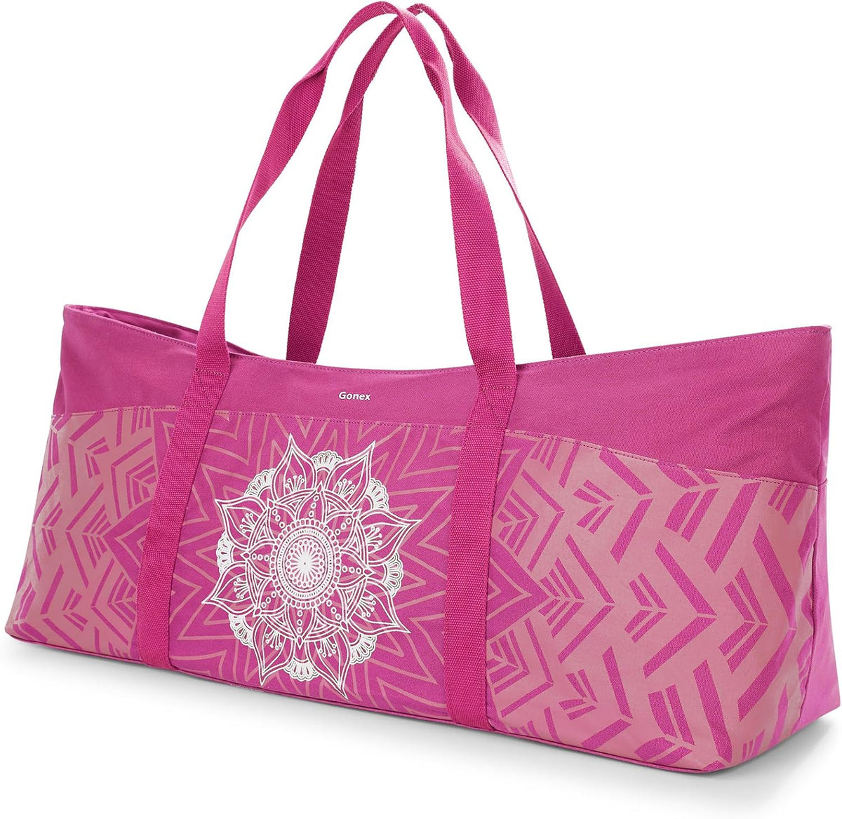 Yoga Mat Bag, Extra Canvas Gym Bag with Waterproof Pocket Metal Zipper, Fits Mat & Blocks, Stylish Yoga Mat Carrier for Women, Ideal for Yoga, Pilates, Workout, Travel