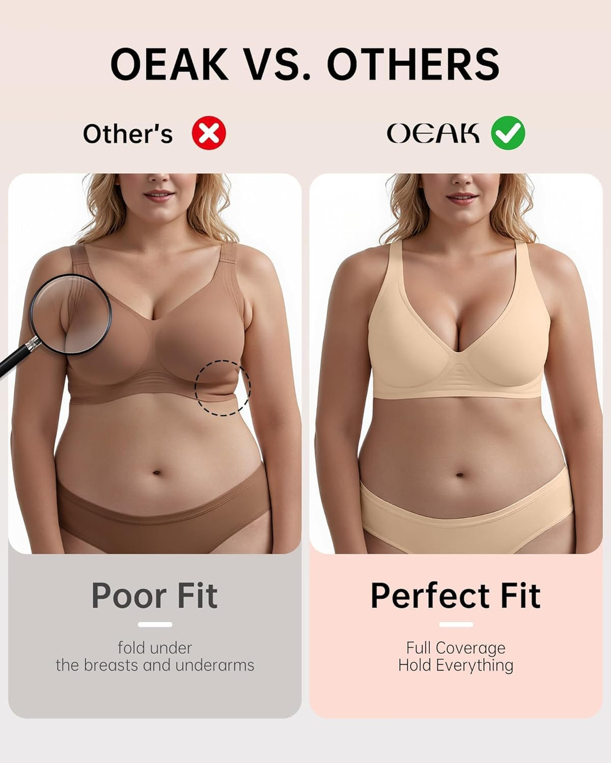Womens Deep V Bras Wireless Comfortable Bra Supportive No Underwire Bras Tshirt Push Up Bralettes Plunge Seamless Bra - Colors B