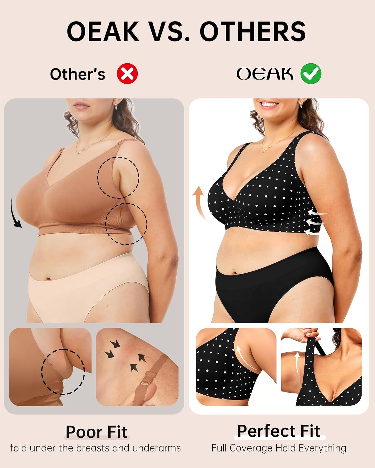 Womens Deep V Bras Wireless Comfortable Bra Supportive No Underwire Bras Tshirt Push Up Bralettes Plunge Seamless Bra - Colors B