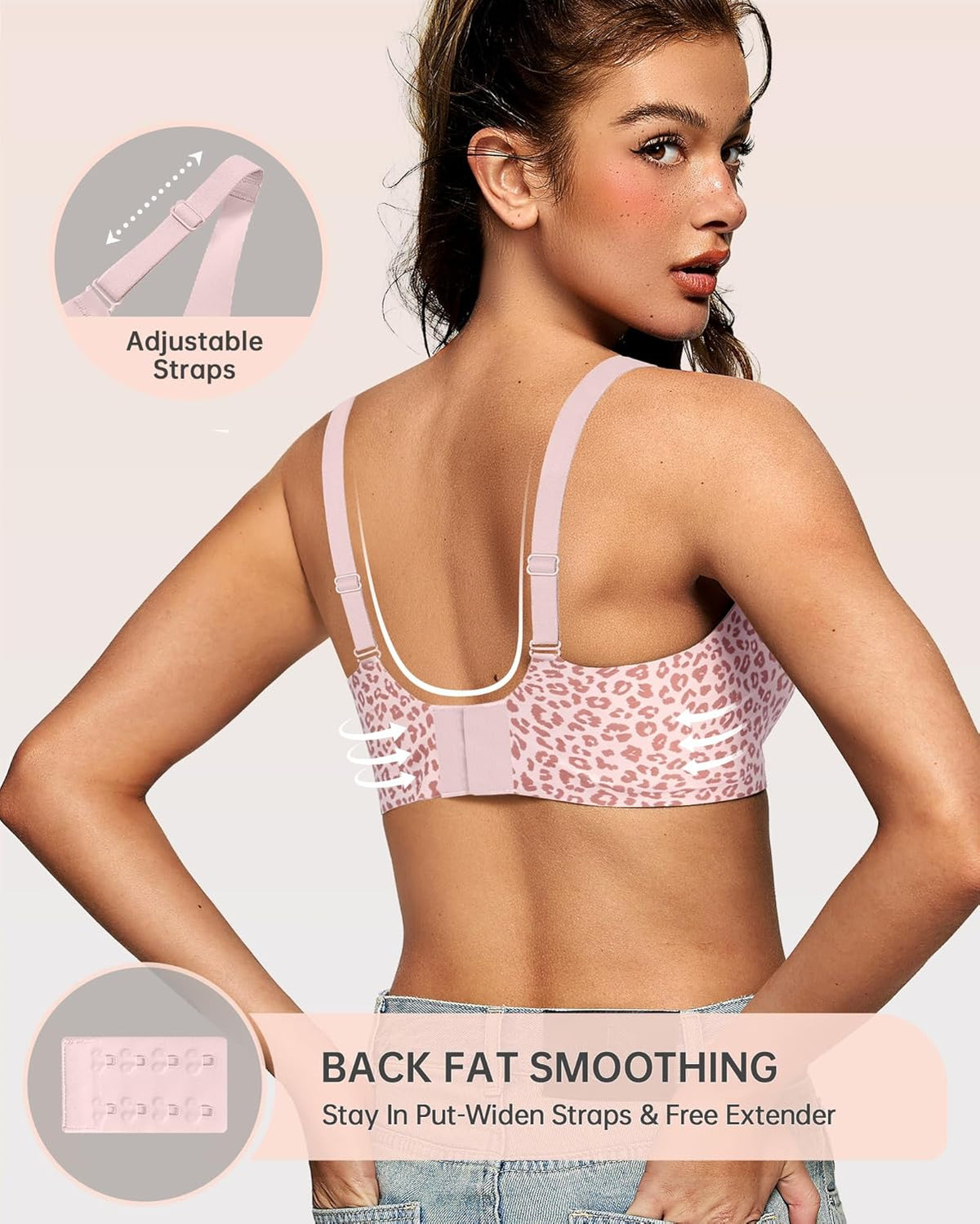 Womens Deep V Bras Wireless Comfortable Bra Supportive No Underwire Bras Tshirt Push Up Bralettes Plunge Seamless Bra - Colors B