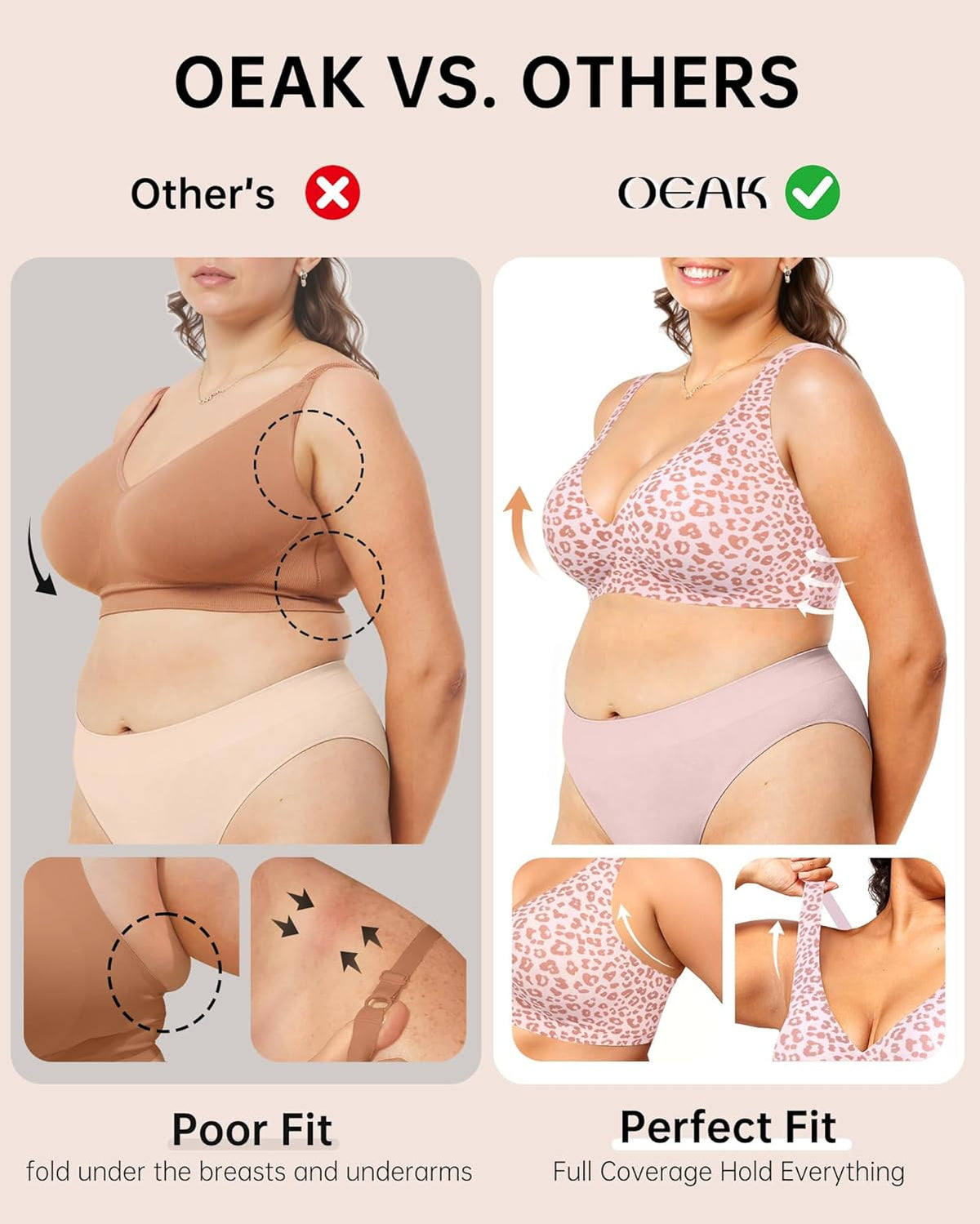 Womens Deep V Bras Wireless Comfortable Bra Supportive No Underwire Bras Tshirt Push Up Bralettes Plunge Seamless Bra - Colors B