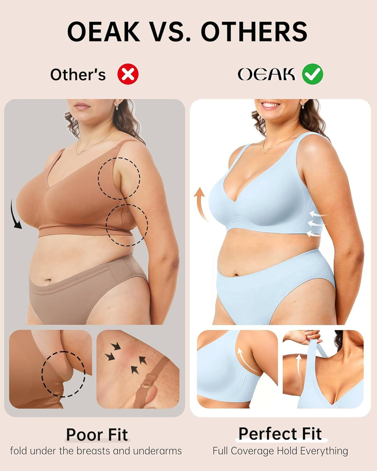 Womens Deep V Bras Wireless Comfortable Bra Supportive No Underwire Bras Tshirt Push Up Bralettes Plunge Seamless Bra - Colors B
