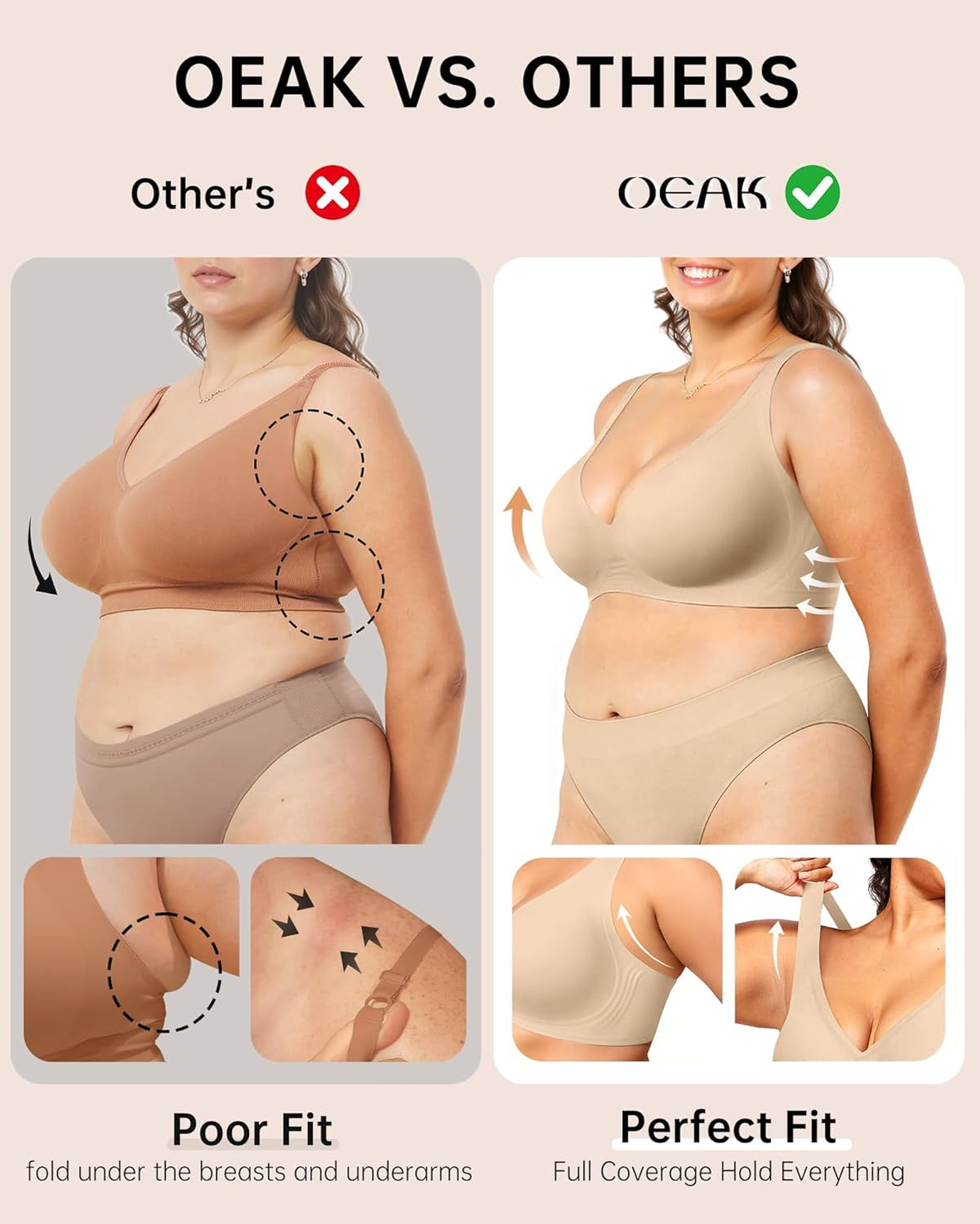 Womens Deep V Bras Wireless Comfortable Bra Supportive No Underwire Bras Tshirt Push Up Bralettes Plunge Seamless Bra - Colors B