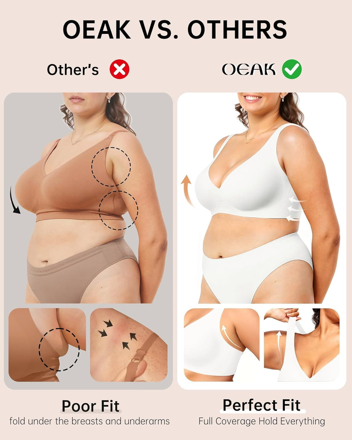 Womens Deep V Bras Wireless Comfortable Bra Supportive No Underwire Bras Tshirt Push Up Bralettes Plunge Seamless Bra - Colors B
