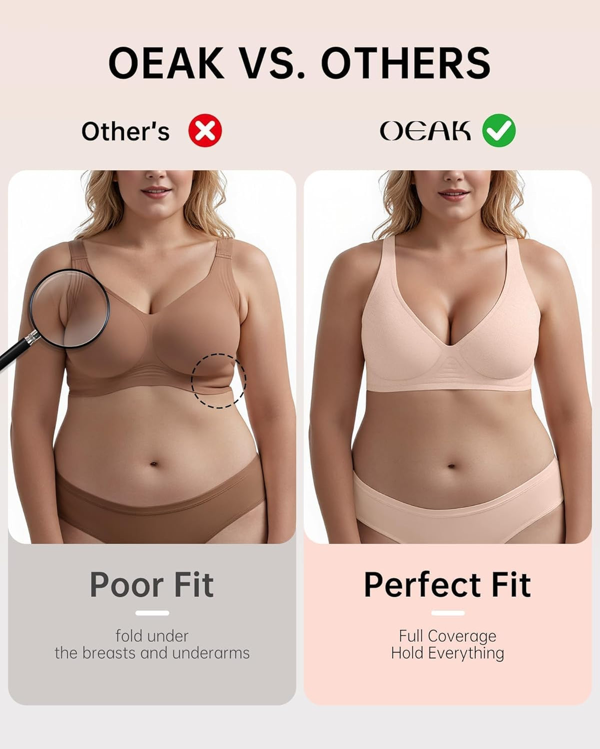 Womens Deep V Bras Wireless Comfortable Bra Supportive No Underwire Bras Tshirt Push Up Bralettes Plunge Seamless Bra - Colors B