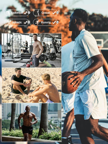 Men's Athletic Running Shorts Gym Workout 7"/9"/5" Quick Dry Lightweight Sports Basketball Tennis 3 Zipper Pockets