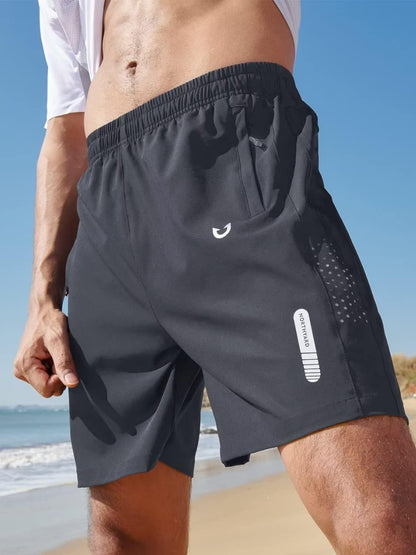 Men's Athletic Running Shorts Gym Workout 7"/9"/5" Quick Dry Lightweight Sports Basketball Tennis 3 Zipper Pockets