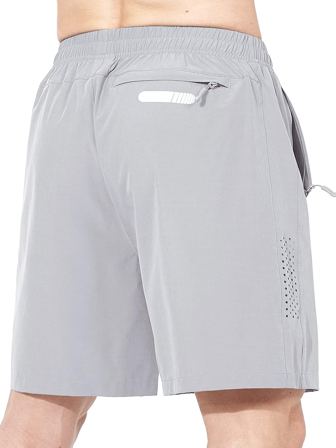Men's Athletic Running Shorts Gym Workout 7"/9"/5" Quick Dry Lightweight Sports Basketball Tennis 3 Zipper Pockets