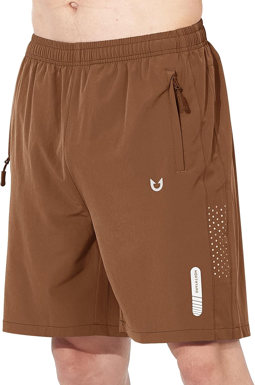 Men's Athletic Running Shorts Gym Workout 7"/9"/5" Quick Dry Lightweight Sports Basketball Tennis 3 Zipper Pockets