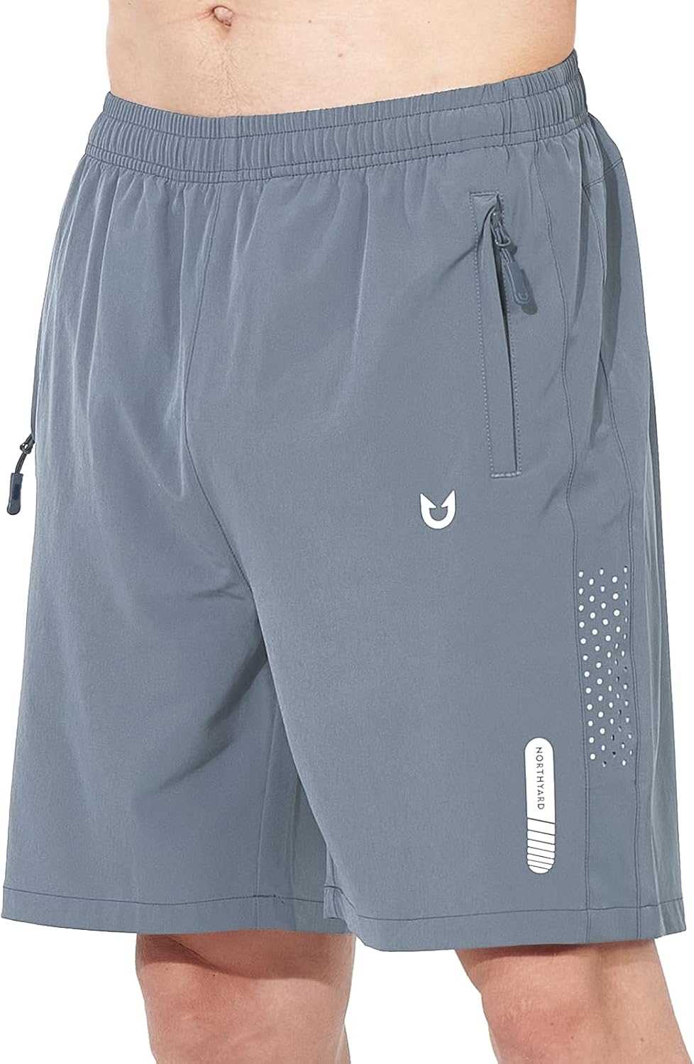 Men's Athletic Running Shorts Gym Workout 7"/9"/5" Quick Dry Lightweight Sports Basketball Tennis 3 Zipper Pockets