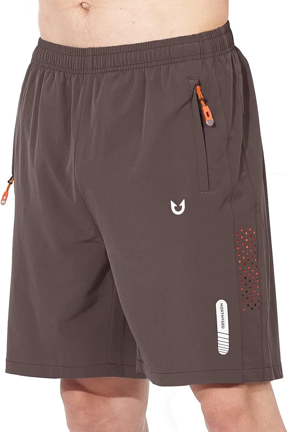 Men's Athletic Running Shorts Gym Workout 7"/9"/5" Quick Dry Lightweight Sports Basketball Tennis 3 Zipper Pockets