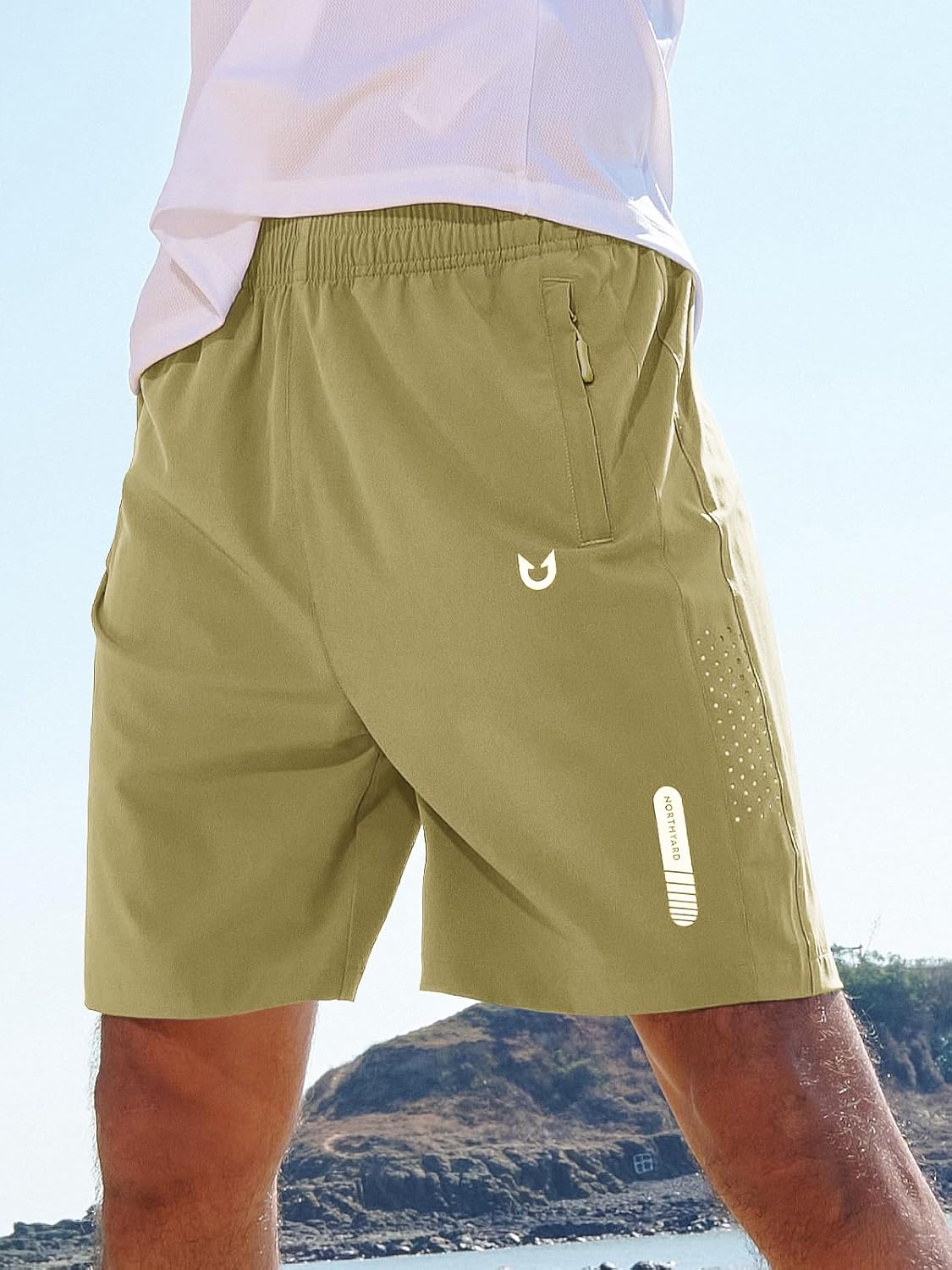 Men's Athletic Running Shorts Gym Workout 7"/9"/5" Quick Dry Lightweight Sports Basketball Tennis 3 Zipper Pockets