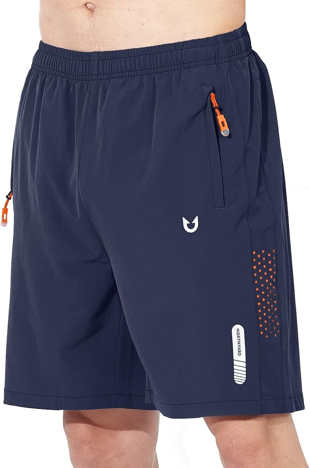 Men's Athletic Running Shorts Gym Workout 7"/9"/5" Quick Dry Lightweight Sports Basketball Tennis 3 Zipper Pockets
