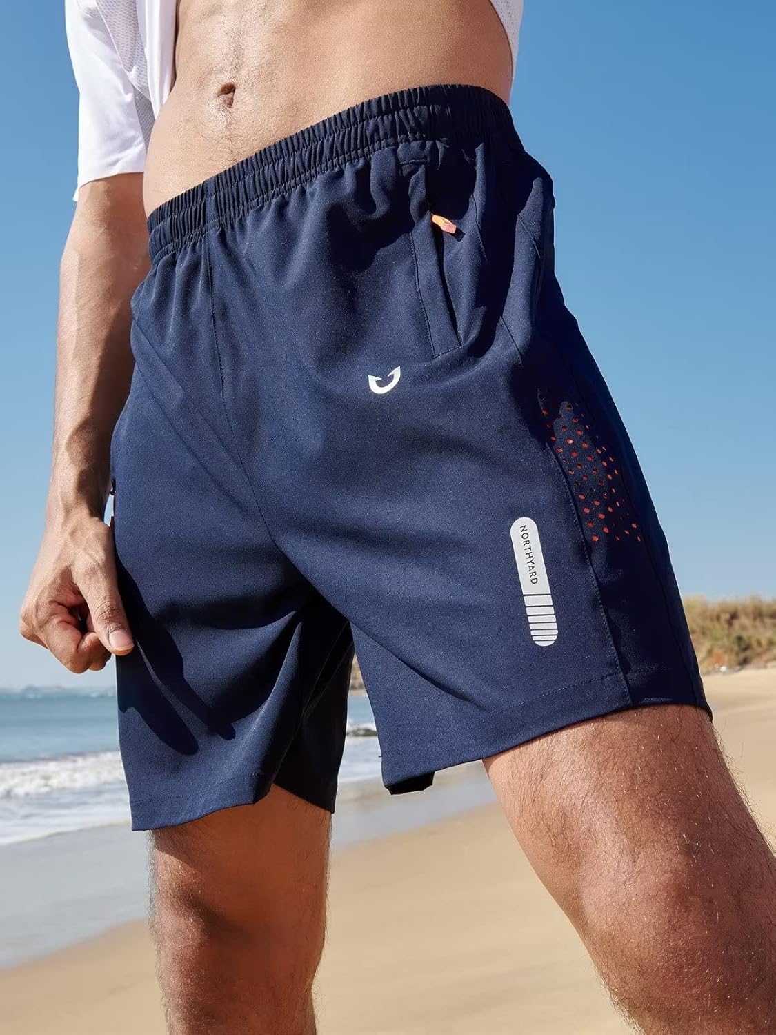 Men's Athletic Running Shorts Gym Workout 7"/9"/5" Quick Dry Lightweight Sports Basketball Tennis 3 Zipper Pockets