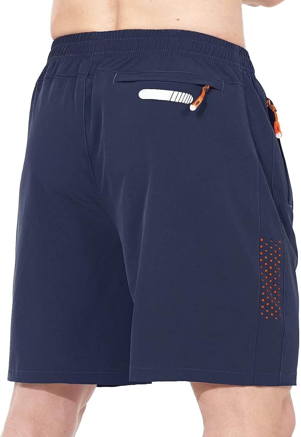 Men's Athletic Running Shorts Gym Workout 7"/9"/5" Quick Dry Lightweight Sports Basketball Tennis 3 Zipper Pockets