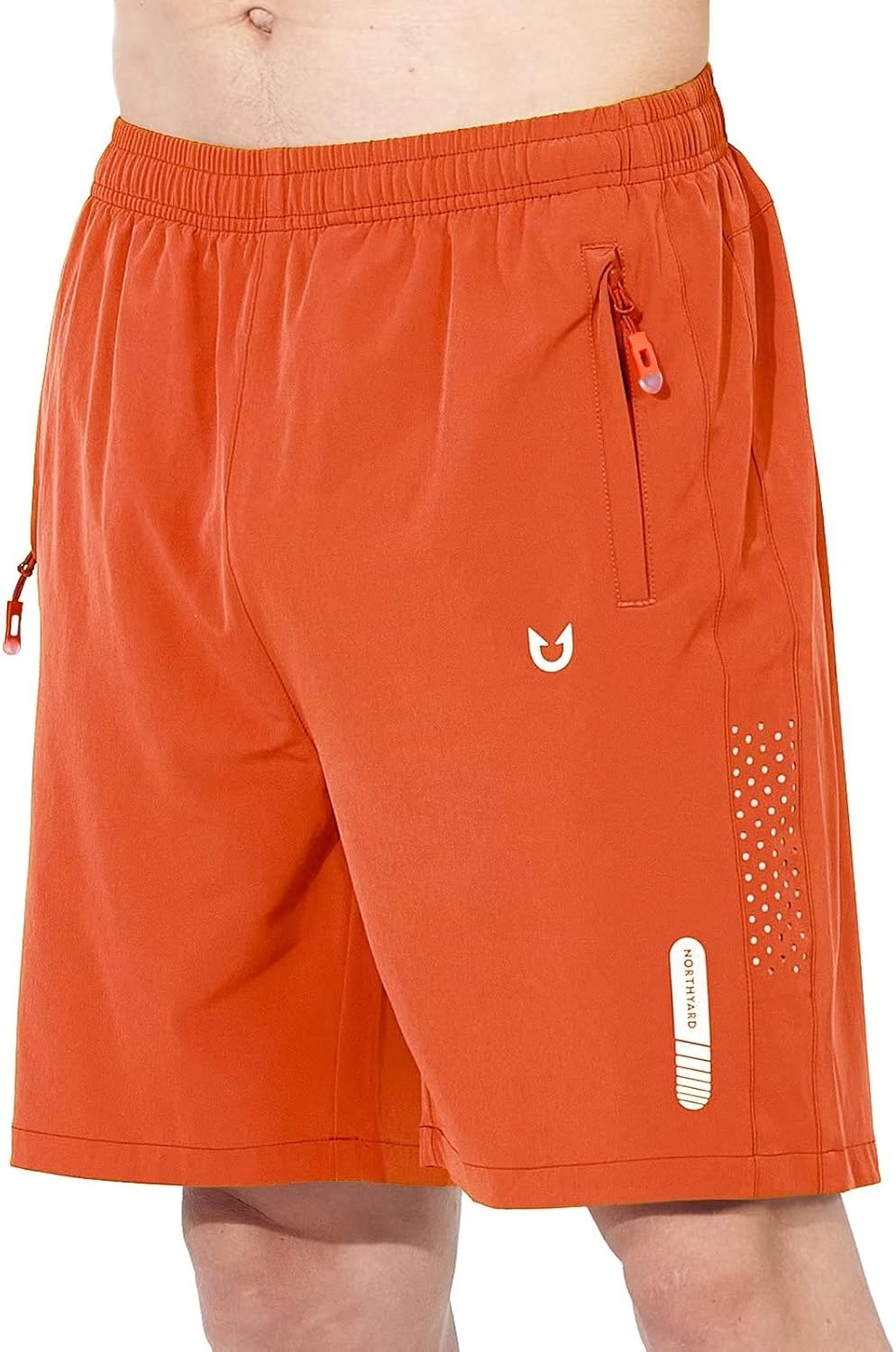 Men's Athletic Running Shorts Gym Workout 7"/9"/5" Quick Dry Lightweight Sports Basketball Tennis 3 Zipper Pockets