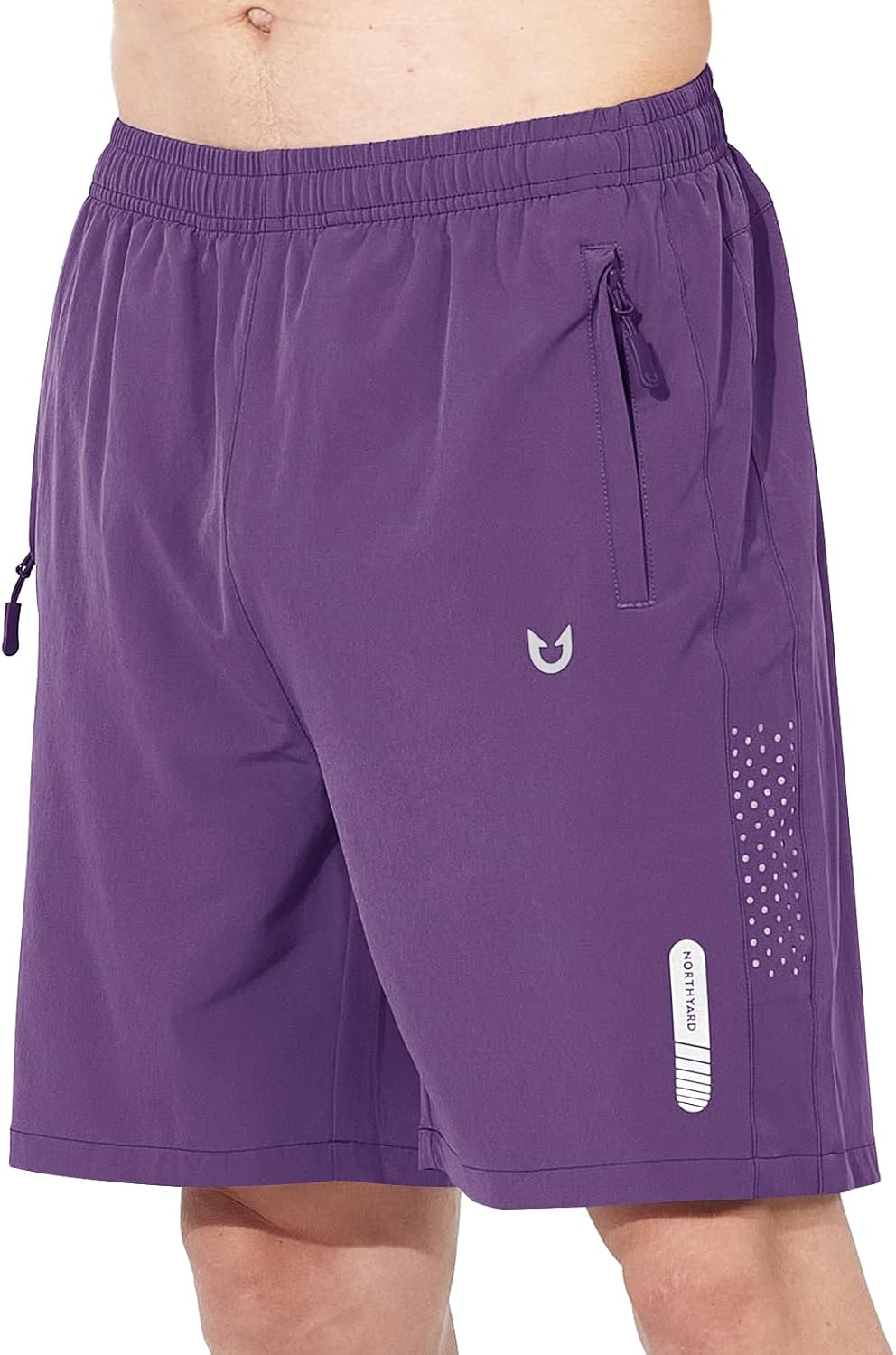 Men's Athletic Running Shorts Gym Workout 7"/9"/5" Quick Dry Lightweight Sports Basketball Tennis 3 Zipper Pockets