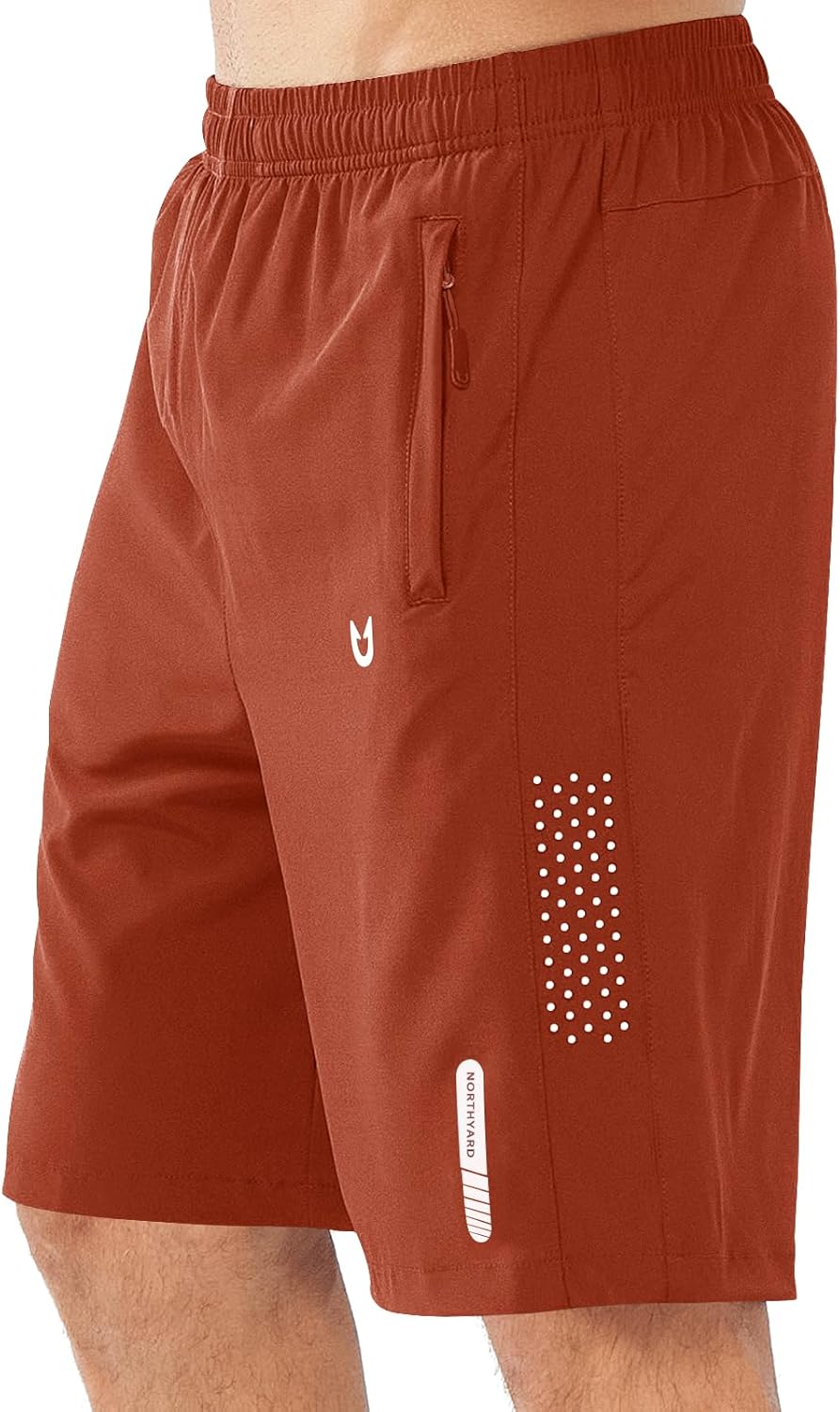 Men's Athletic Running Shorts Gym Workout 7"/9"/5" Quick Dry Lightweight Sports Basketball Tennis 3 Zipper Pockets