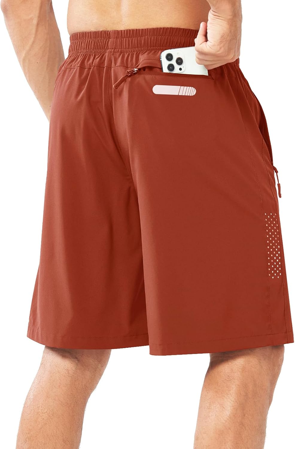 Men's Athletic Running Shorts Gym Workout 7"/9"/5" Quick Dry Lightweight Sports Basketball Tennis 3 Zipper Pockets