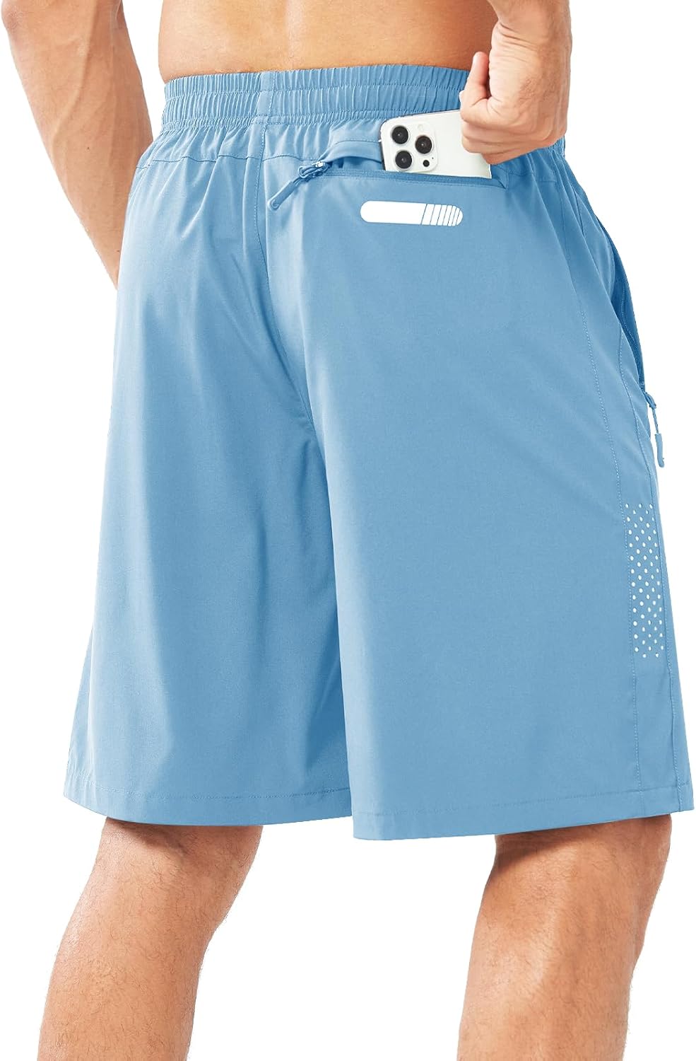 Men's Athletic Running Shorts Gym Workout 7"/9"/5" Quick Dry Lightweight Sports Basketball Tennis 3 Zipper Pockets