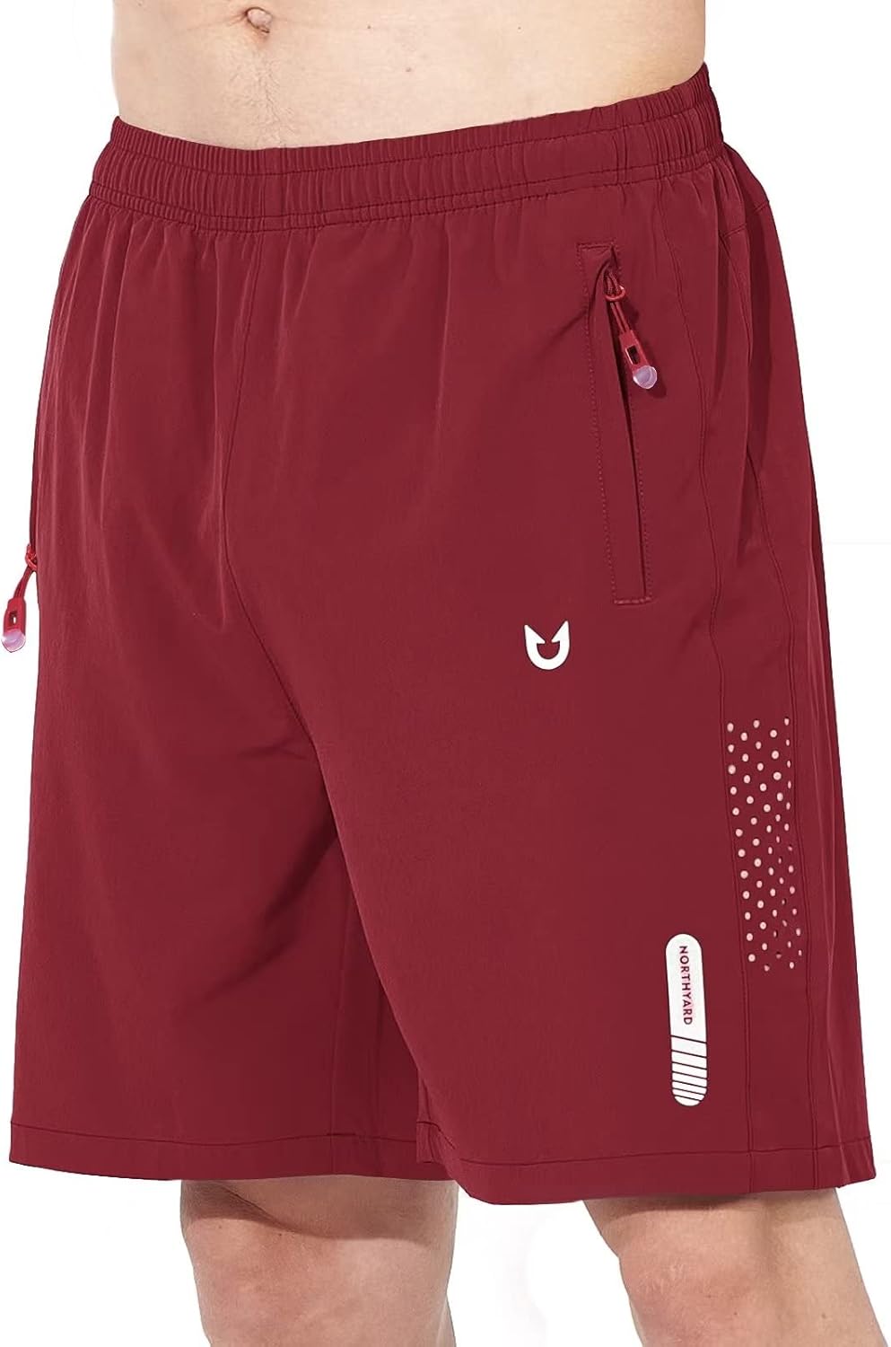 Men's Athletic Running Shorts Gym Workout 7"/9"/5" Quick Dry Lightweight Sports Basketball Tennis 3 Zipper Pockets