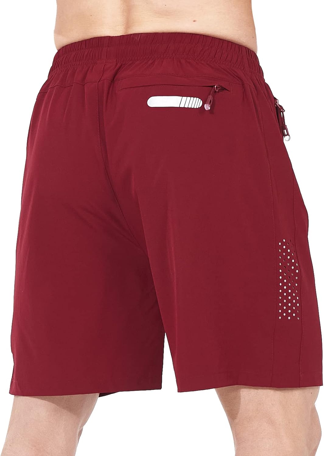 Men's Athletic Running Shorts Gym Workout 7"/9"/5" Quick Dry Lightweight Sports Basketball Tennis 3 Zipper Pockets