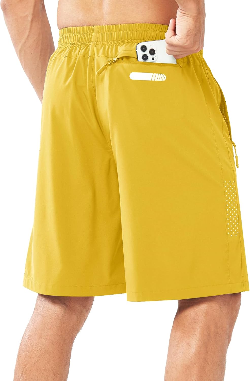 Men's Athletic Running Shorts Gym Workout 7"/9"/5" Quick Dry Lightweight Sports Basketball Tennis 3 Zipper Pockets