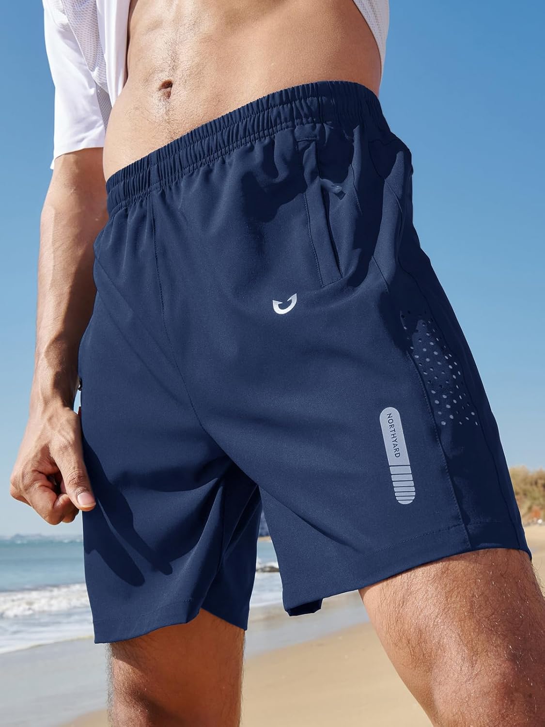 Men's Athletic Running Shorts Gym Workout 7"/9"/5" Quick Dry Lightweight Sports Basketball Tennis 3 Zipper Pockets