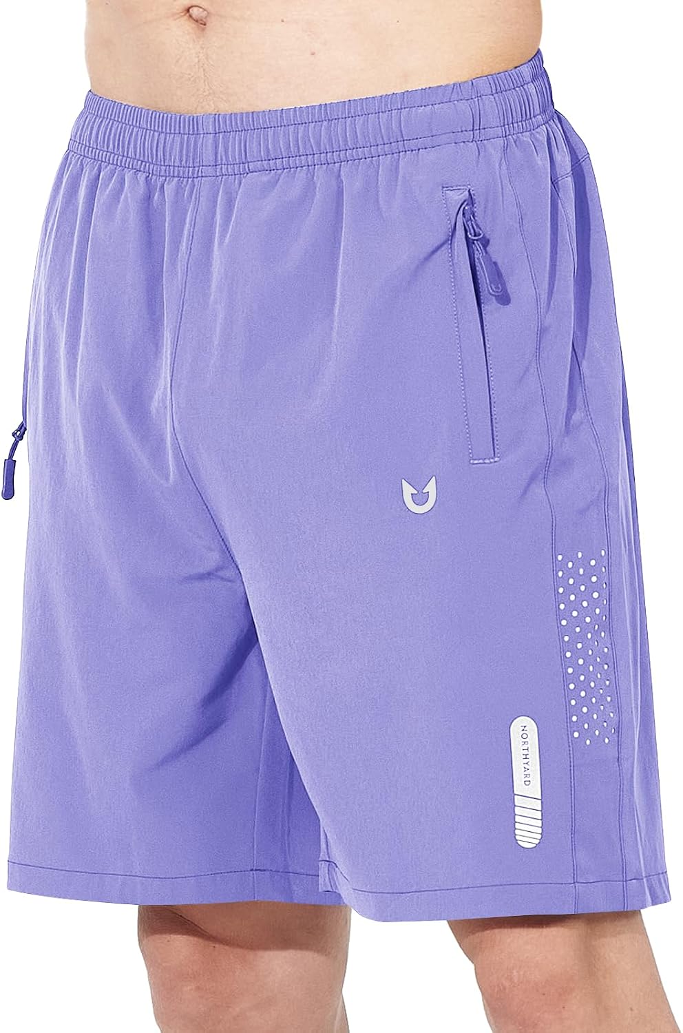 Men's Athletic Running Shorts Gym Workout 7"/9"/5" Quick Dry Lightweight Sports Basketball Tennis 3 Zipper Pockets