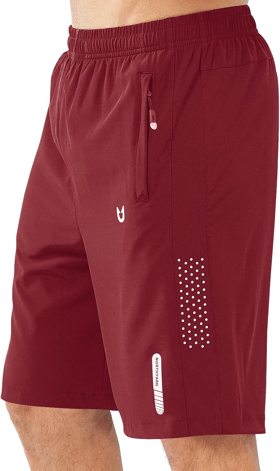 Men's Athletic Running Shorts Gym Workout 7"/9"/5" Quick Dry Lightweight Sports Basketball Tennis 3 Zipper Pockets