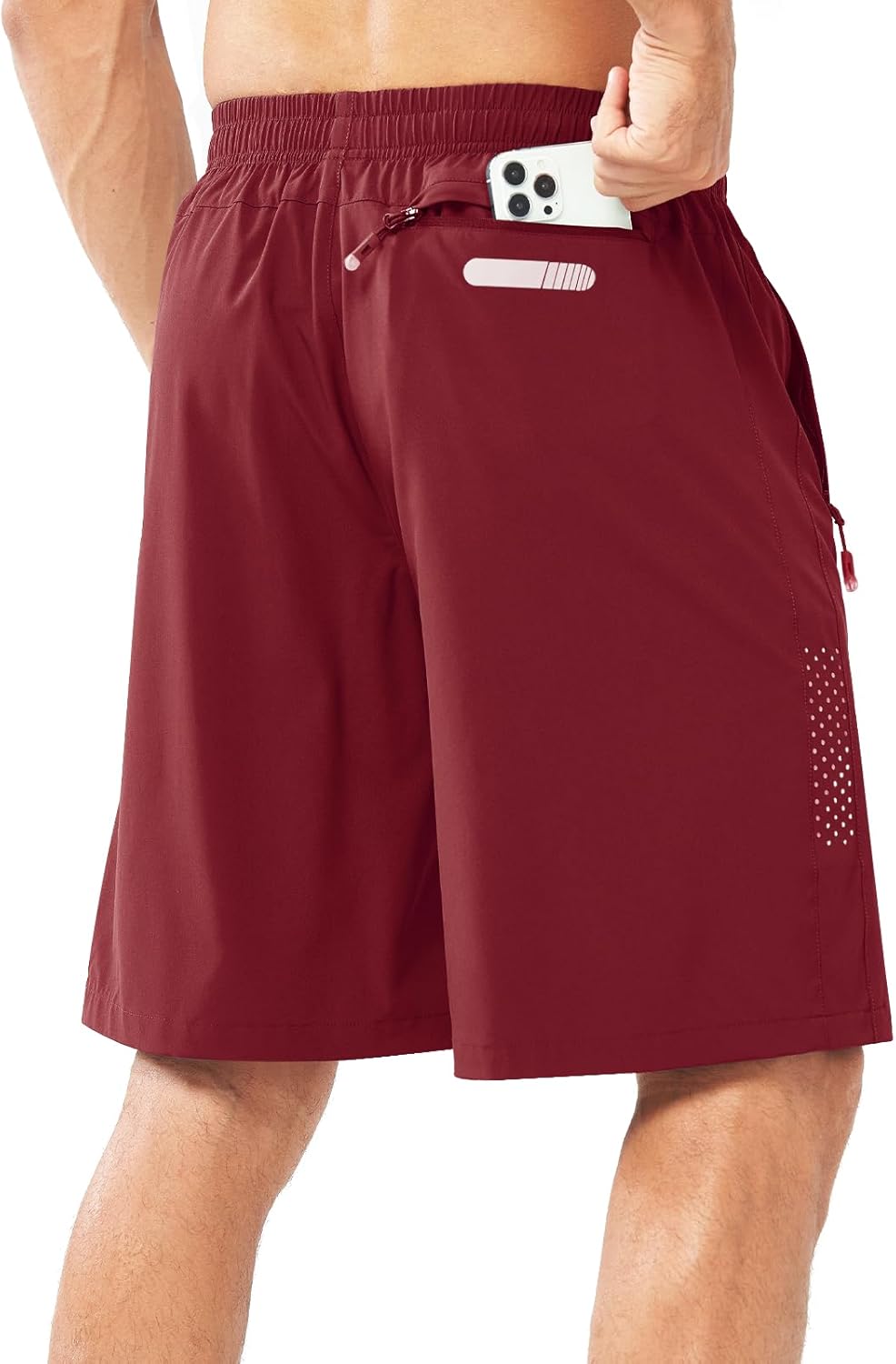 Men's Athletic Running Shorts Gym Workout 7"/9"/5" Quick Dry Lightweight Sports Basketball Tennis 3 Zipper Pockets