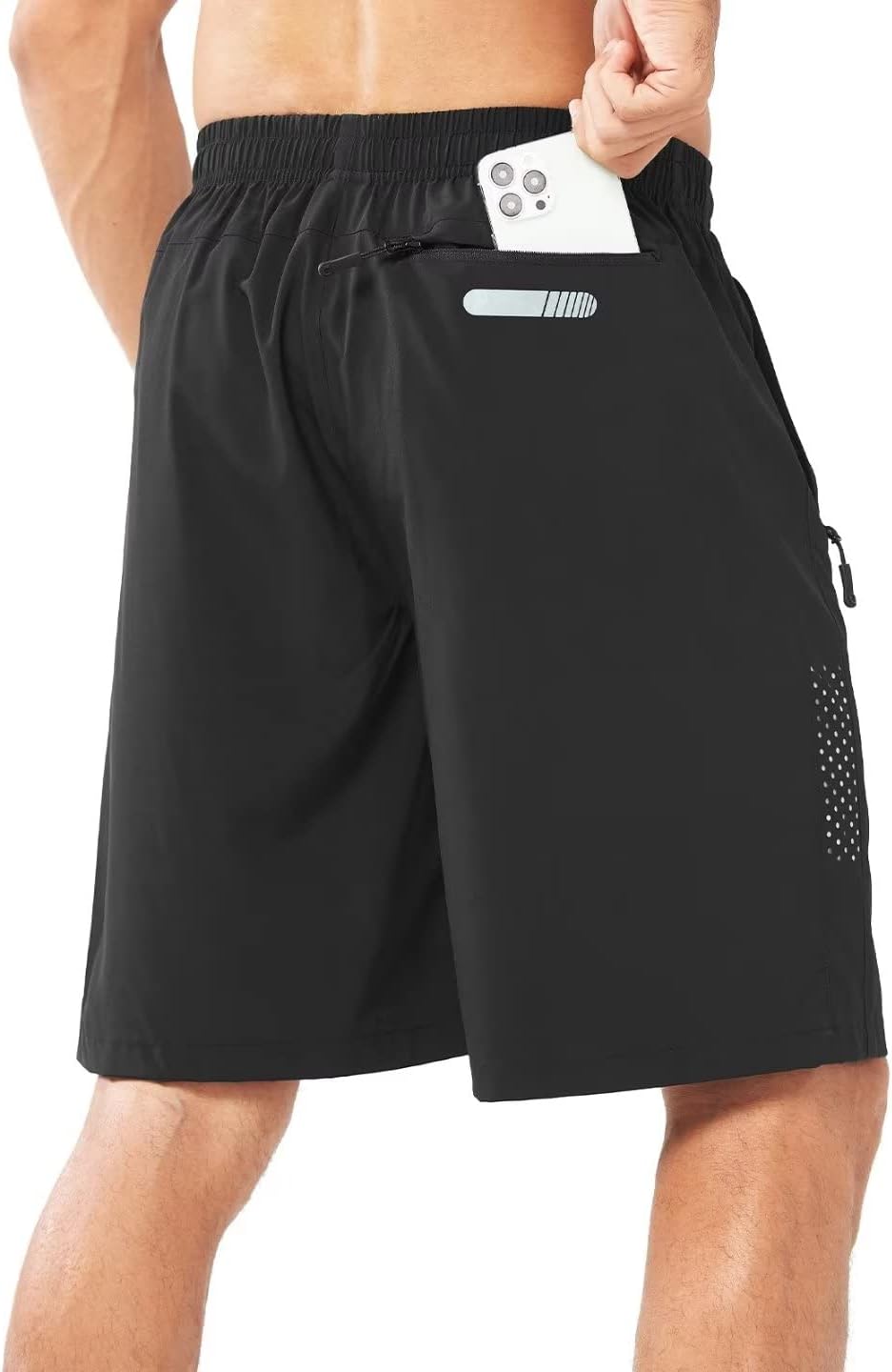 Men's Athletic Running Shorts Gym Workout 7"/9"/5" Quick Dry Lightweight Sports Basketball Tennis 3 Zipper Pockets