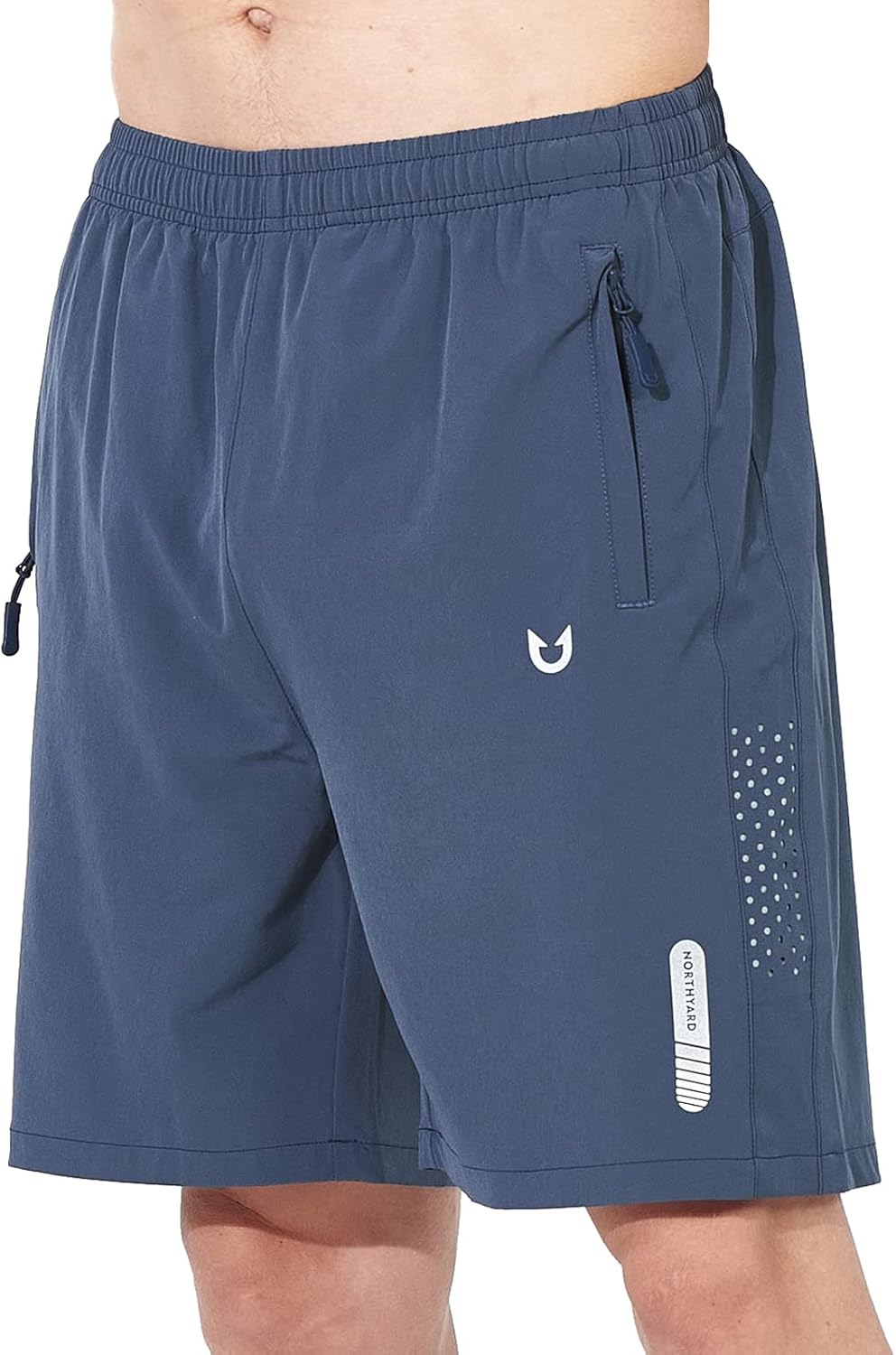 Men's Athletic Running Shorts Gym Workout 7"/9"/5" Quick Dry Lightweight Sports Basketball Tennis 3 Zipper Pockets