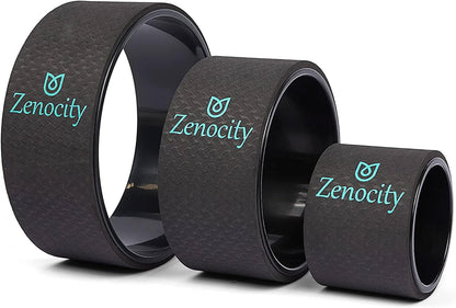 Yoga Back Roller - Yoga Wheel for Stretching and Back Pain Relief - Back Stretcher - Foam Roller - Balance Accessory for Stretching - Thick Padding for Comfort - Improve Flexibility