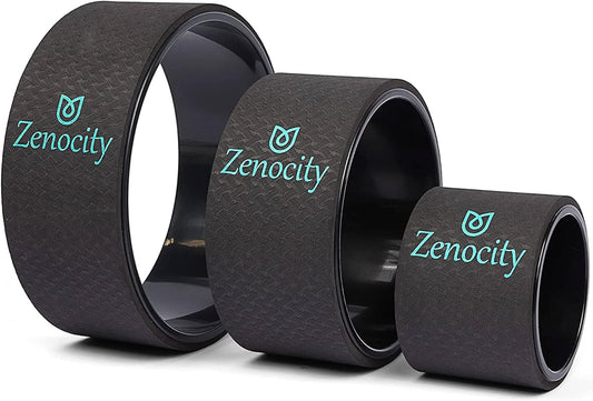 Yoga Back Roller - Yoga Wheel for Stretching and Back Pain Relief - Back Stretcher - Foam Roller - Balance Accessory for Stretching - Thick Padding for Comfort - Improve Flexibility