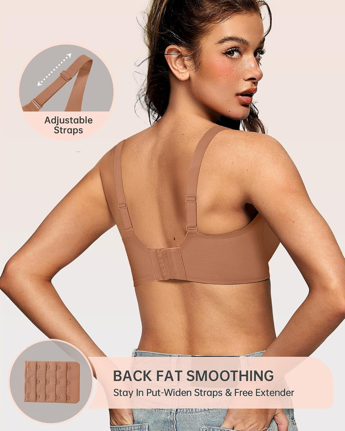 Womens Deep V Bras Wireless Comfortable Bra Supportive No Underwire Bras Tshirt Push Up Bralettes Plunge Seamless Bra - Colors A